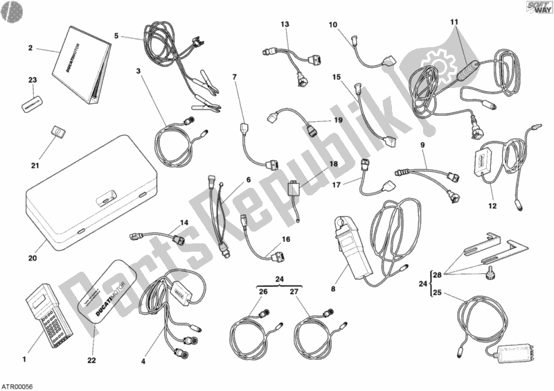 Alle onderdelen voor de Controleer Instrument Mathese van de Ducati Sport ST4 S USA 996 2005